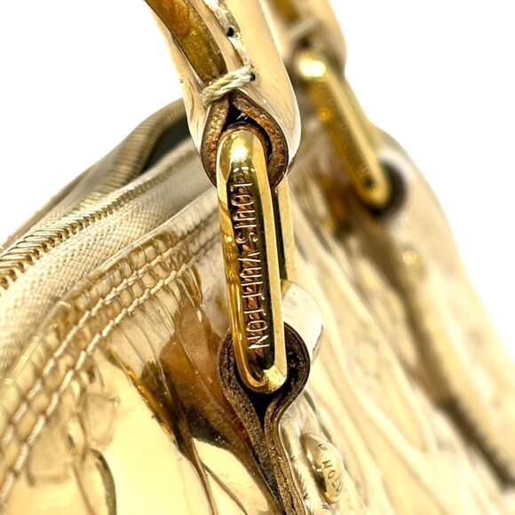 LOUIS VUITTON Vintage Monogram Miroir Alma GM Gold Tote Bag Patent [106435] - Picture 12 of 16